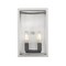 Z-Lite Quadra 2 Light Wall Sconce, Brushed Nickel + Black 456-2S-BN-BK - alternate 4